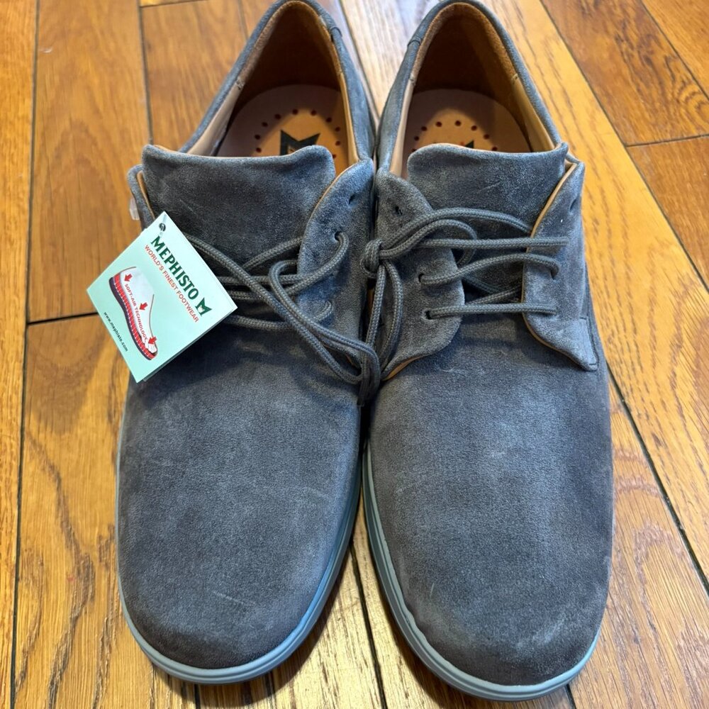 Mephisto Valerio Men's size 7 Velvet Leather Shoes I Grey Suede